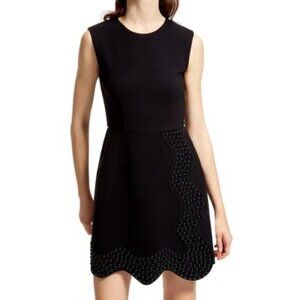 SPORTMAX by MaxMara Black Studded Mini Dress Size Large